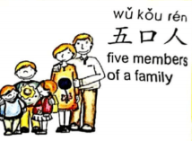 ezyChinese 五口人(wǔ kǒu rén)